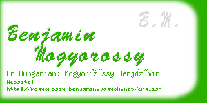 benjamin mogyorossy business card